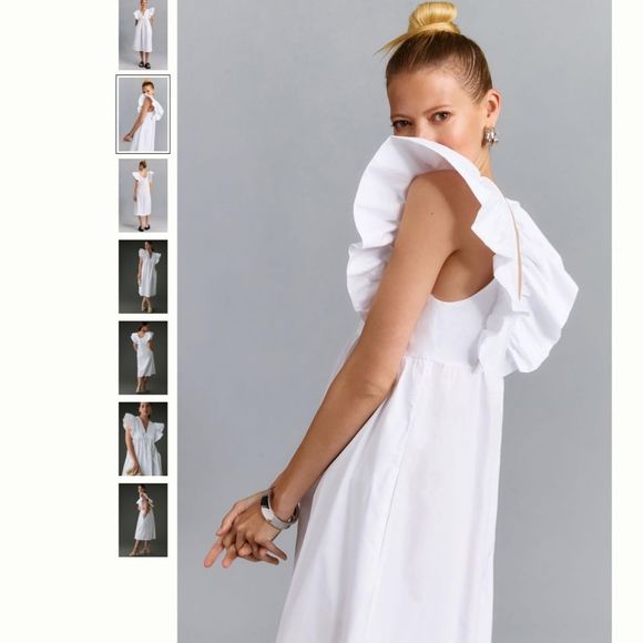 Anthropologie Maeve Printed Flutter-Sleeve Babydoll Dress - Picture 2 of 3